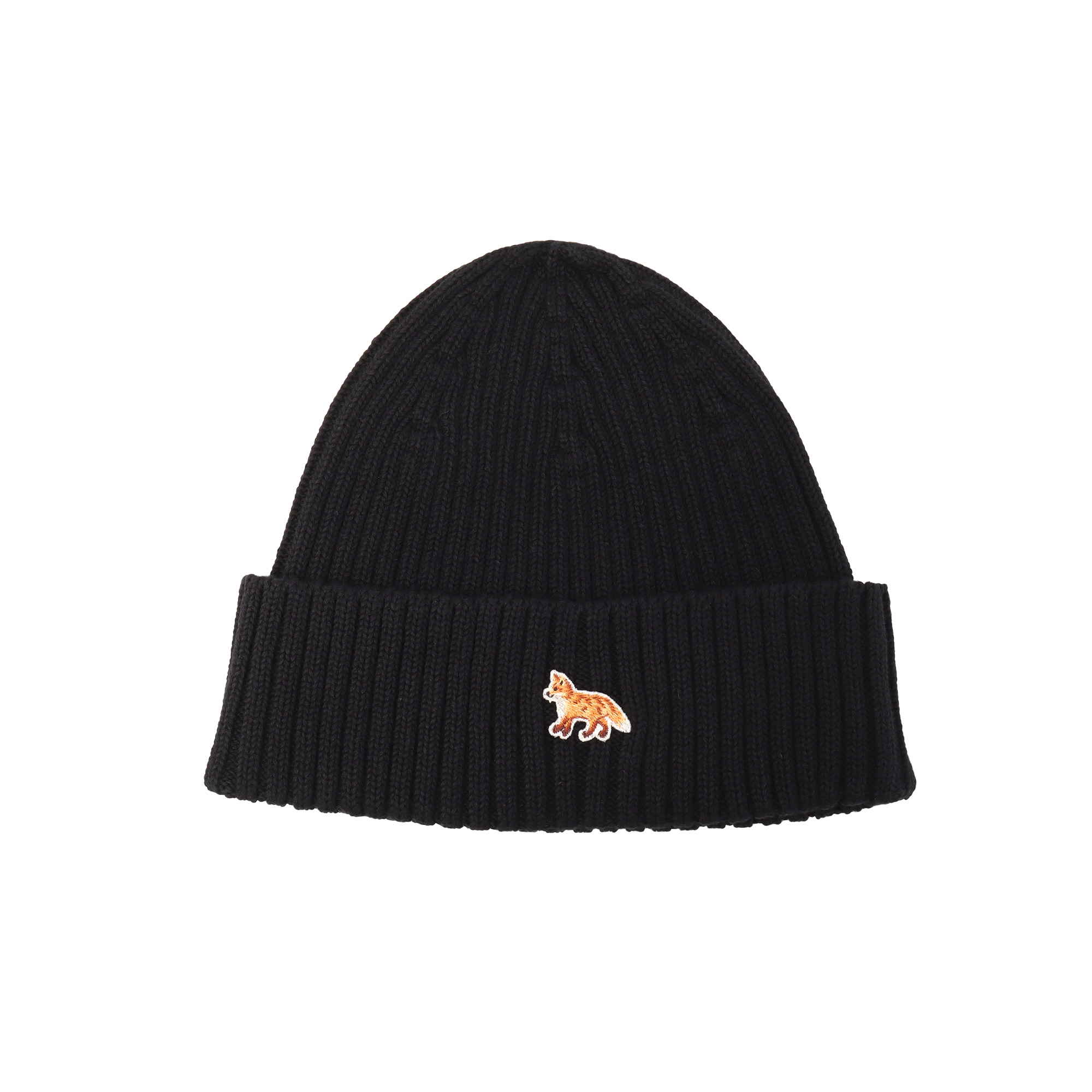 Maison Kitsune フォックスヘッド ビーニー ニット帽 黒 キツネ MAISON KITSUNE（メゾン キツネ） 帽子 メンズ レディース ベイビー
