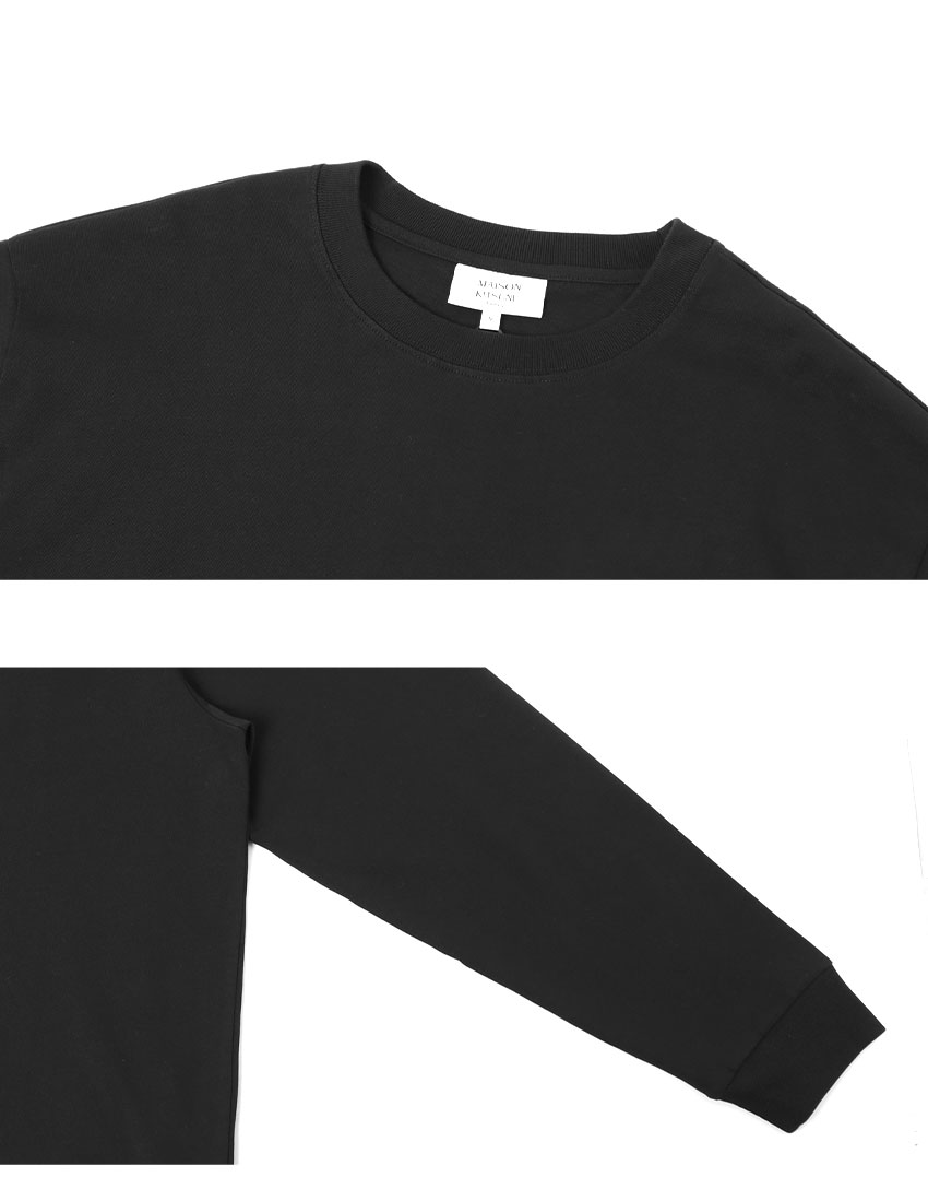 【新品】メゾンキツネ スタント フォックス ロングTシャツ ブラック XS MAISON KITSUNE（メゾン キツネ） 長袖Tシャツ メンズ スタント