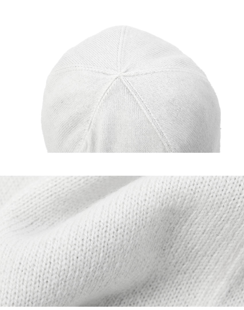 nutemperor ビーニー ホワイト NUTEMPEROR | Furry Knit Beanie Hat-White