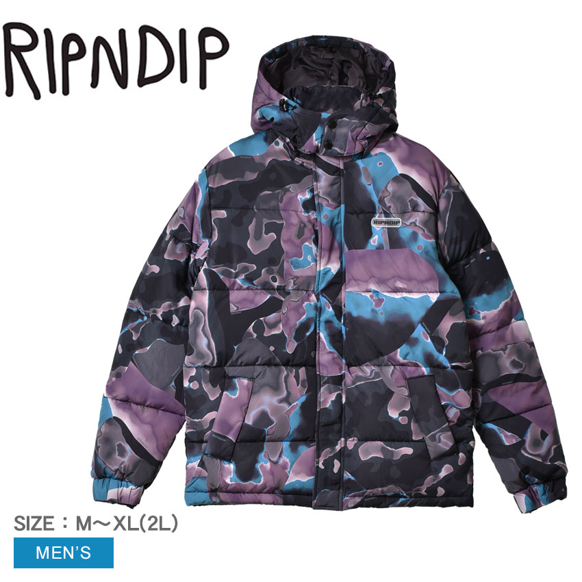 RIPNDIP アウター メンズ ULTRALIGHT BEAM PUFFER JACKET リップンディップ RND9504 パープル 紫 黒  ジャケット 長袖 送料無料 : 23650305 : Z-SPORTS ヤフーショッピング店 - 通販 - Yahoo!ショッピング