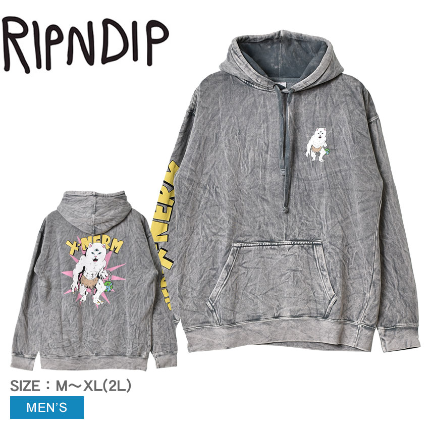 送料無料 RIPNDIP パーカー メンズ X NERM HOODIE リップンディップ