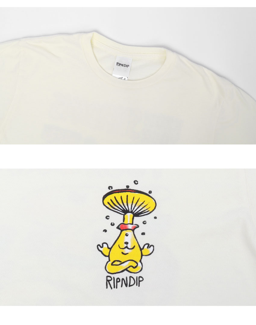 RIPNDIP KNOW UR SHROOMS Tシャツ 半袖 Grey 送料込み RIPNDIP リップンディップ Tシャツ 猫 半袖 Know Ur Shrooms Tee