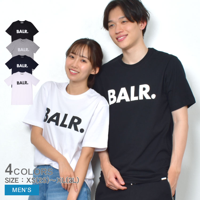 送料無料 ボーラー 半袖Tシャツ メンズ BRAND STRAIGHT T-SHIRT BALR. B1112.1048 ネイビー 紺 ウエア  トップス ロゴ