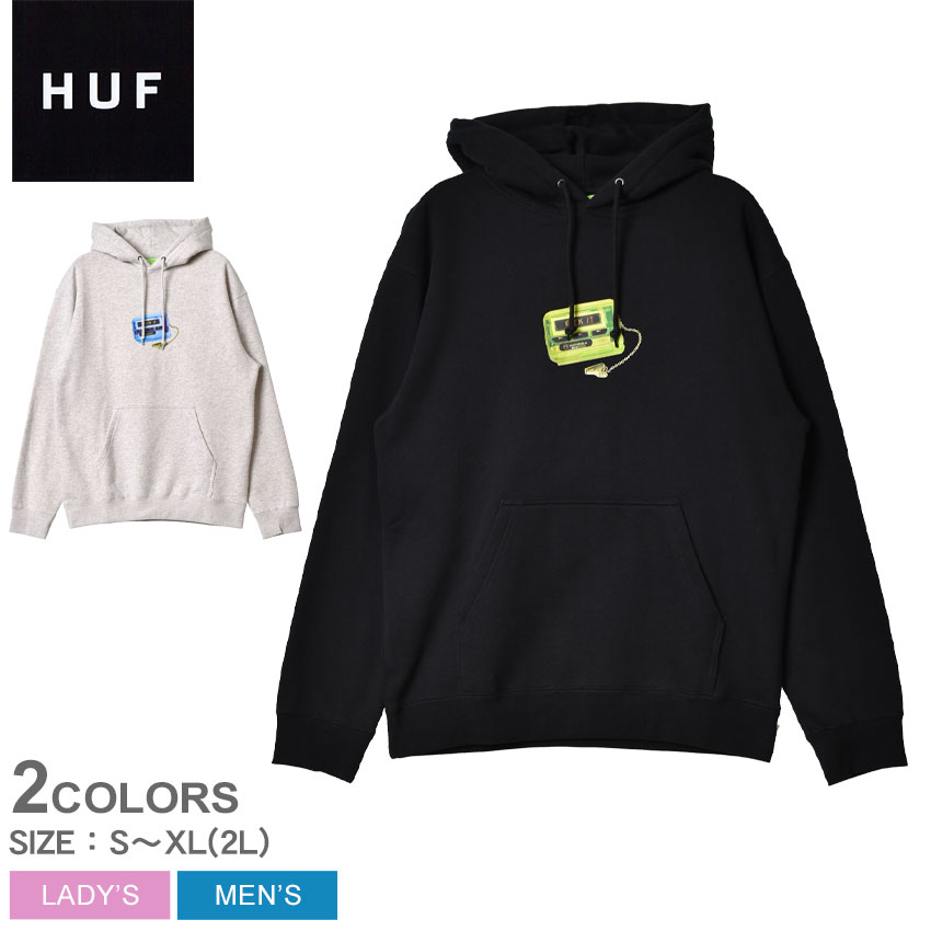 HUF ハフ パーカー 黒 レディース M HUF パーカー HUF(ハフ)/トリプルトライアングルロゴ刺繍