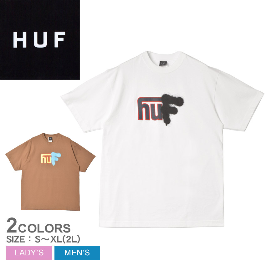 HUF ハフ 半袖Tシャツ メンズ レディース UPSIDE DOWNTOWN TEE