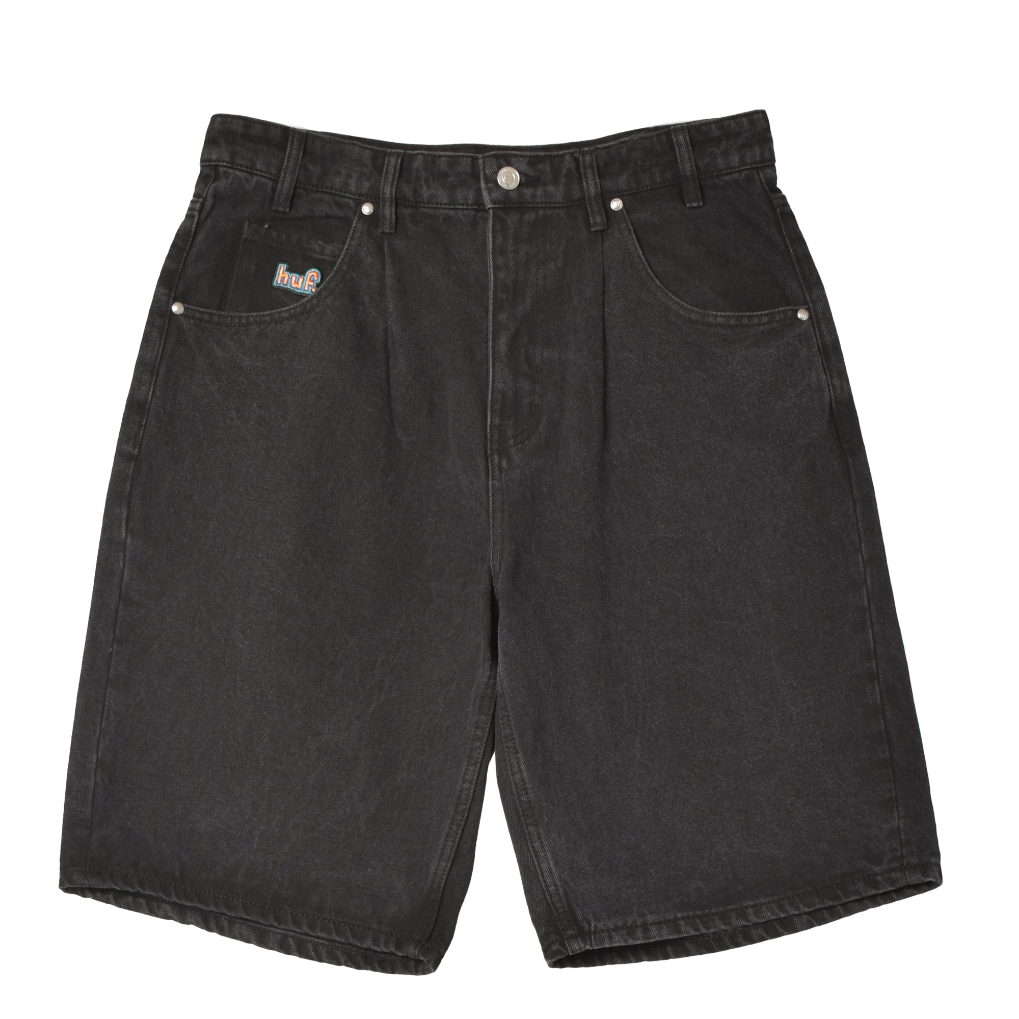 HUF cromer ブラックデニムショートパンツ 32 HUF ハフ パンツ メンズ レディース CROMER SHORT PT00317