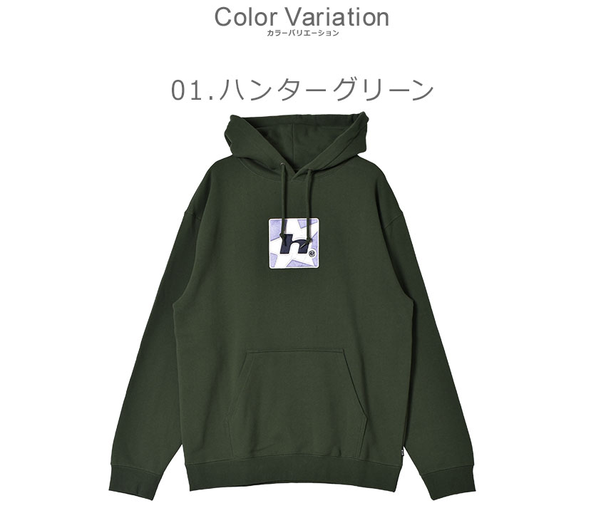 48時間SALE ハフ パーカー メンズ H STAR HOODIE HUF PF00679 グリーン 緑 ネイビー 紺 ウェア トップス  プルオーバーパーカー 裏起毛 長袖