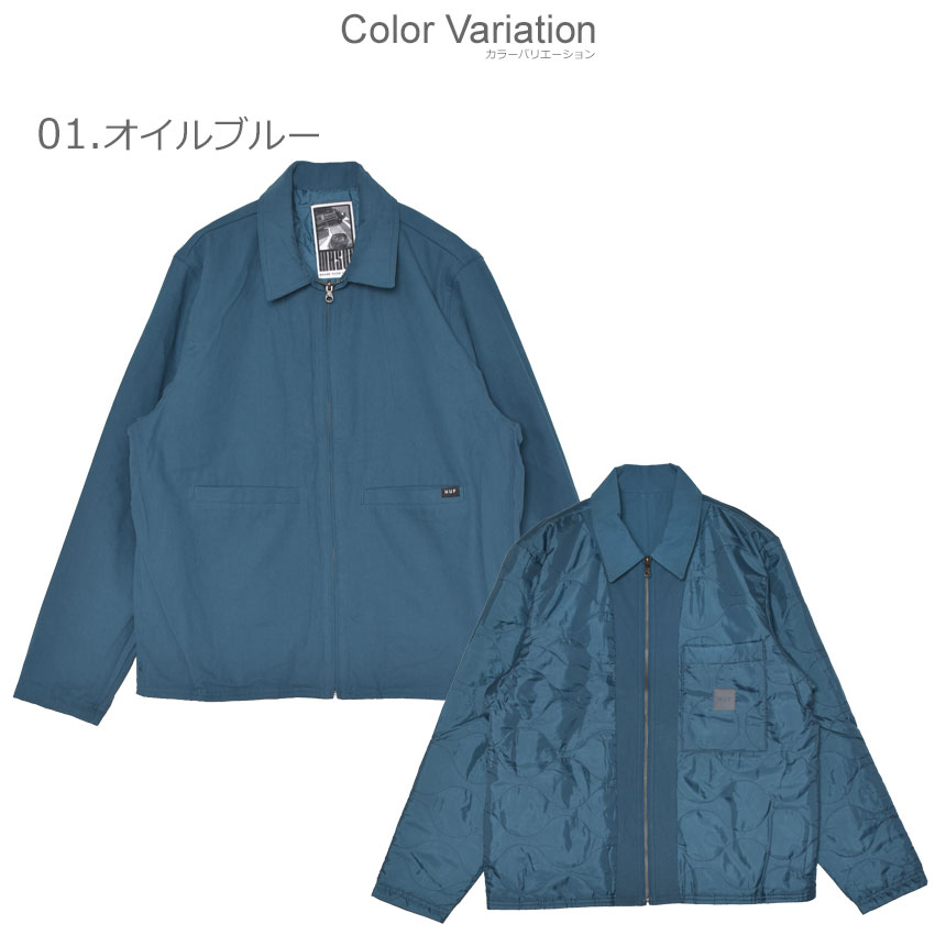 HUF（ハフ） 中綿ジャケット メンズ MASON REVERSIBLE SHACKET HUF