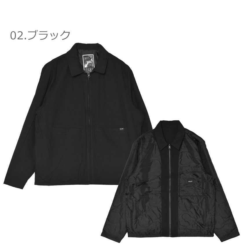 HUF（ハフ） 中綿ジャケット メンズ MASON REVERSIBLE SHACKET HUF