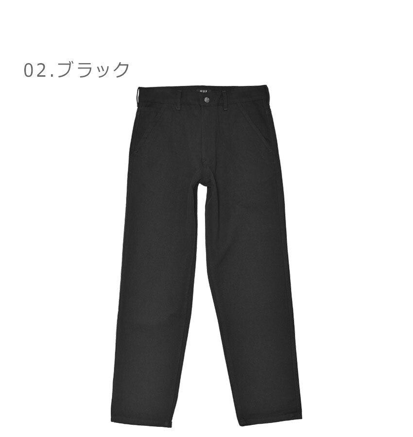 HUF ハフ　32サイズ　ブラック　パンツ HUF ハフ パンツ メンズ CLASSIC H DOUBLE KNEE WORK SHORT