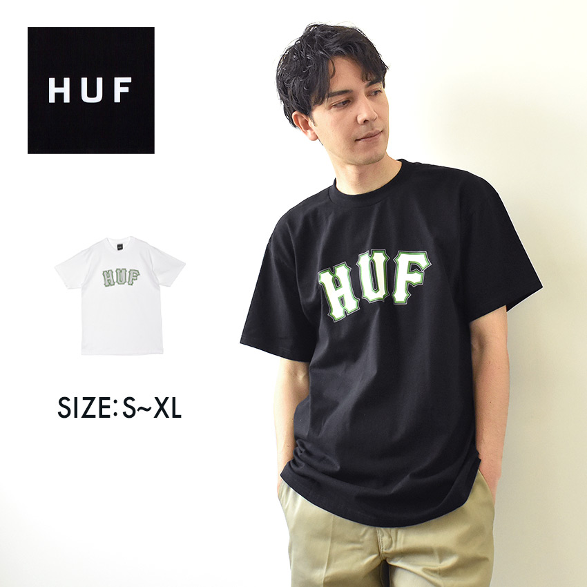 新品タグ付き HUF ハフ 半袖ニット ポロシャツ 黒 XXL 3L大きいサイズ HUF（ハフ） 半袖Tシャツ メンズ レディース GIANT S／S TEE HUF