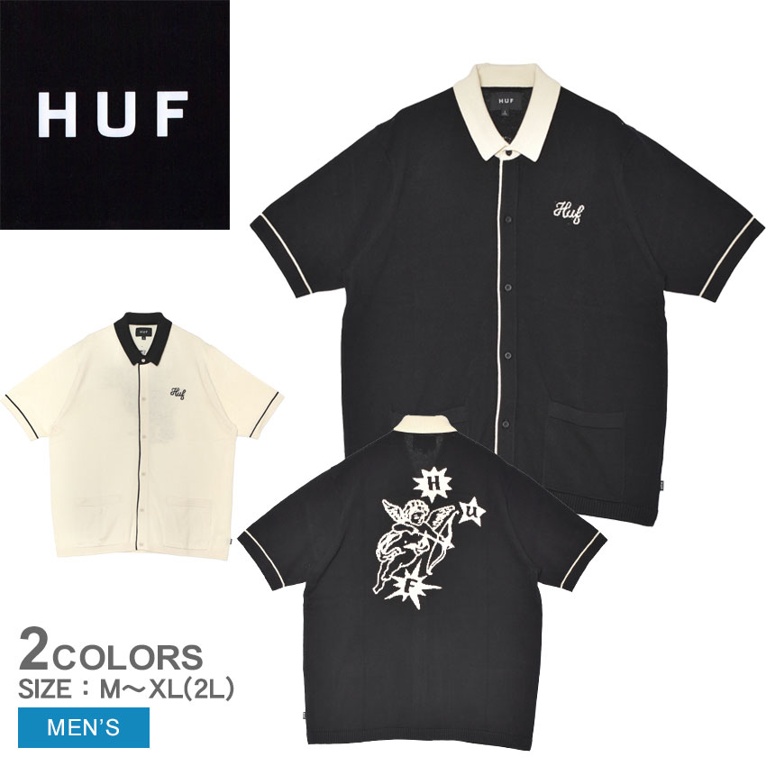 HUF ブラック カーディガン HUF ハフ カーディガン レディース メンズ 春 夏 黒 おしゃれ