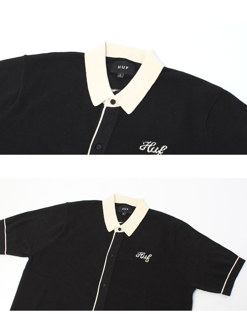 HUF カーディガン HUF ハフ 半袖カーディガン メンズ ICARUS S／S KNIT TOP