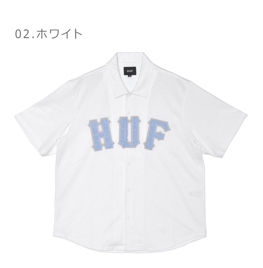 HUF ハフ 半袖シャツ メンズ ARCH MESH BUTTON UP BU00237