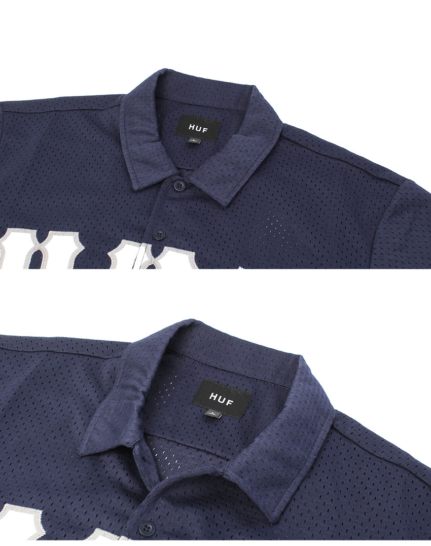 【国内正規品】ハフ HUF 総柄 ブラック ブルー 半袖シャツ #731 HUF ハフ 半袖 ボタンシャツ 総柄 ALOHA パラダイス リゾート