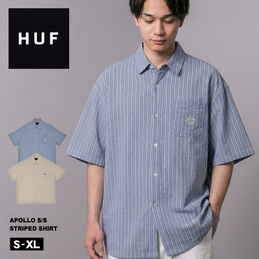 HUF（ハフ） 半袖シャツ メンズ HUF BU00247 ベージュ ブルー 青