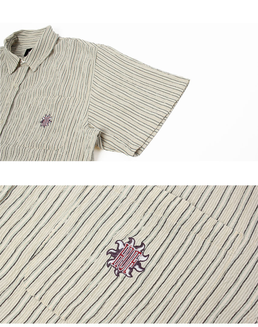 HUF（ハフ） 半袖シャツ メンズ APOLLO S/S STRIPED SHIRT HUF BU00247 