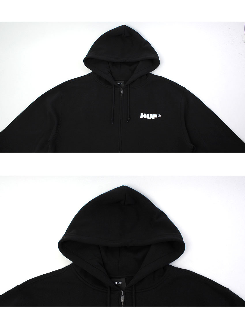 HUF（ハフ） ジップパーカー メンズ ALL CAPS FULL ZIP HOODIE HUF
