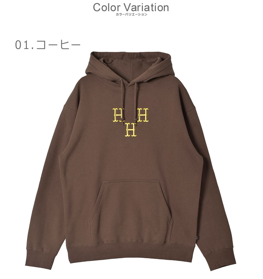 HUF（ハフ） パーカー メンズ HUF PF00615 ブラウン 茶 ブラック 黒