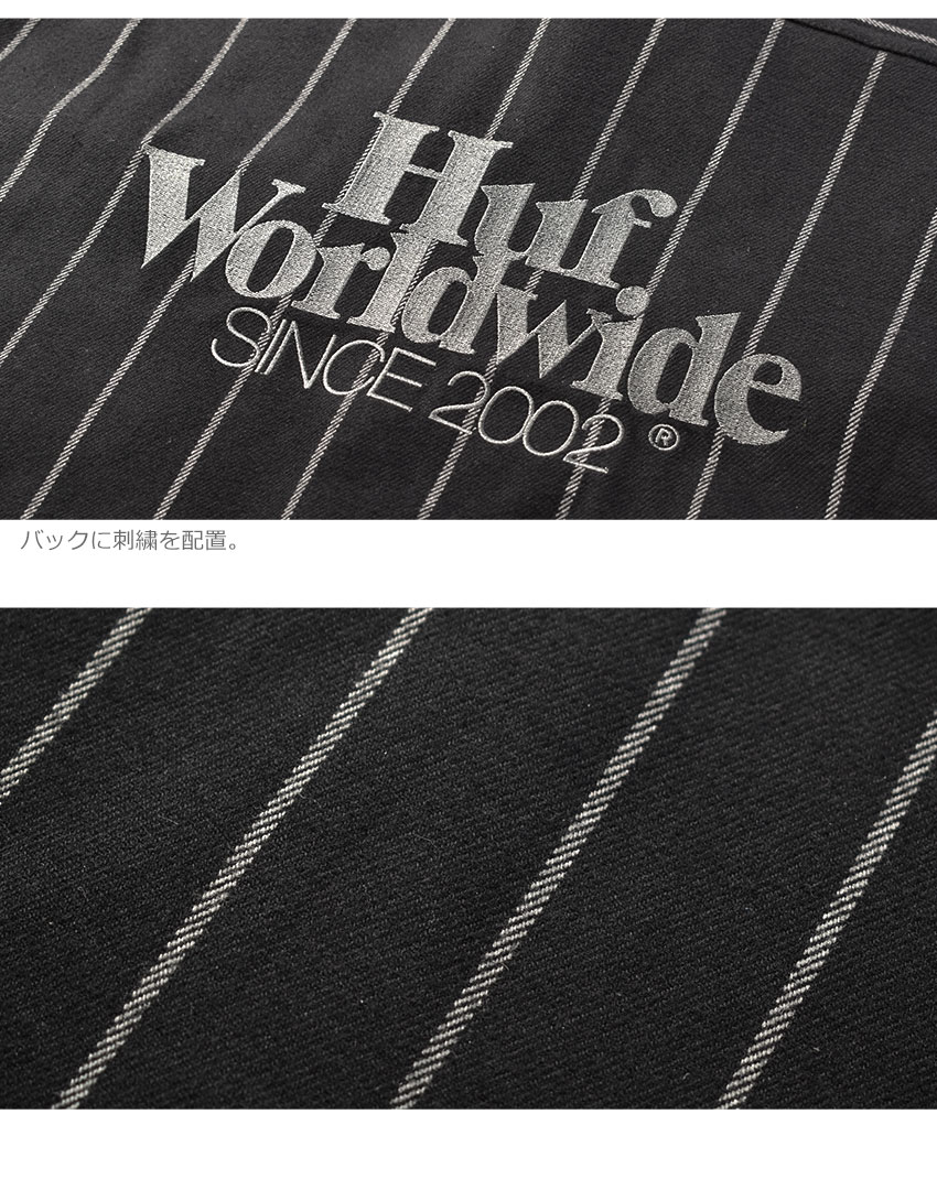 HUF 送料無料 ハフ 長袖シャツ メンズ ISSUE STRIPE FLANNEL L