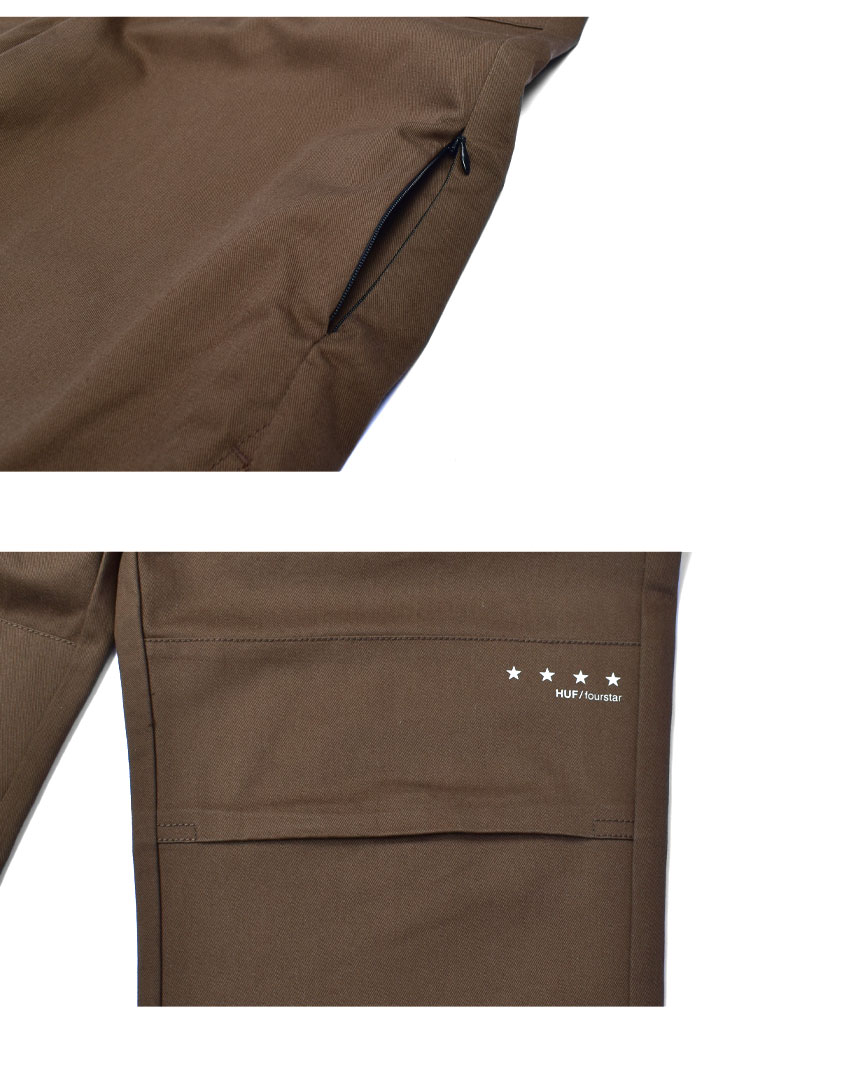 極美品　HUF ハフ　スラックス　茶ベージュ　綿100% w30 メンズ　M 極美品 HUF ハフ スラックス 茶ベージュ 綿100% w30 メンズ M