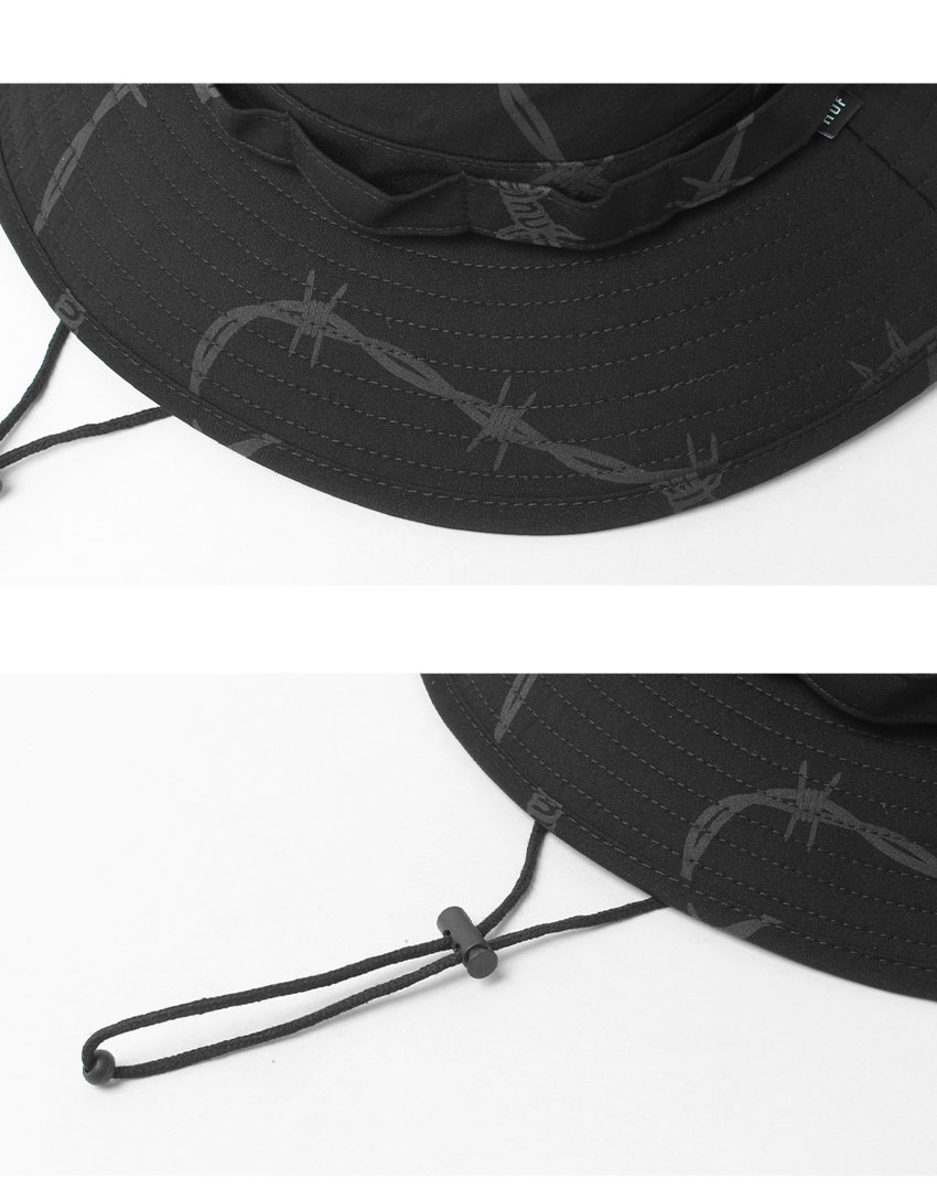 Houston上下ブーニーハットセットアップ ブラック 黒 HUF（ハフ） （ネコポス配送） ブーニーハット メンズ レディース