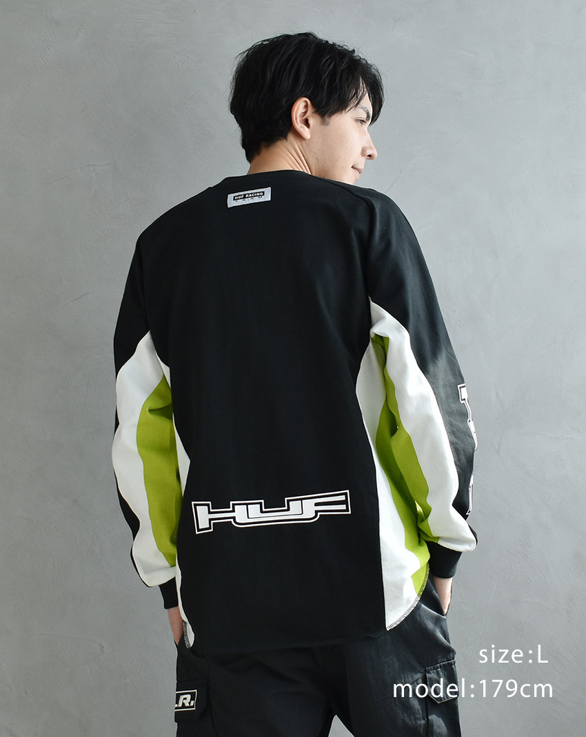 HUF（ハフ） 長袖Tシャツ メンズ HOLESHOT MOTO JERSEY HUF KN00525