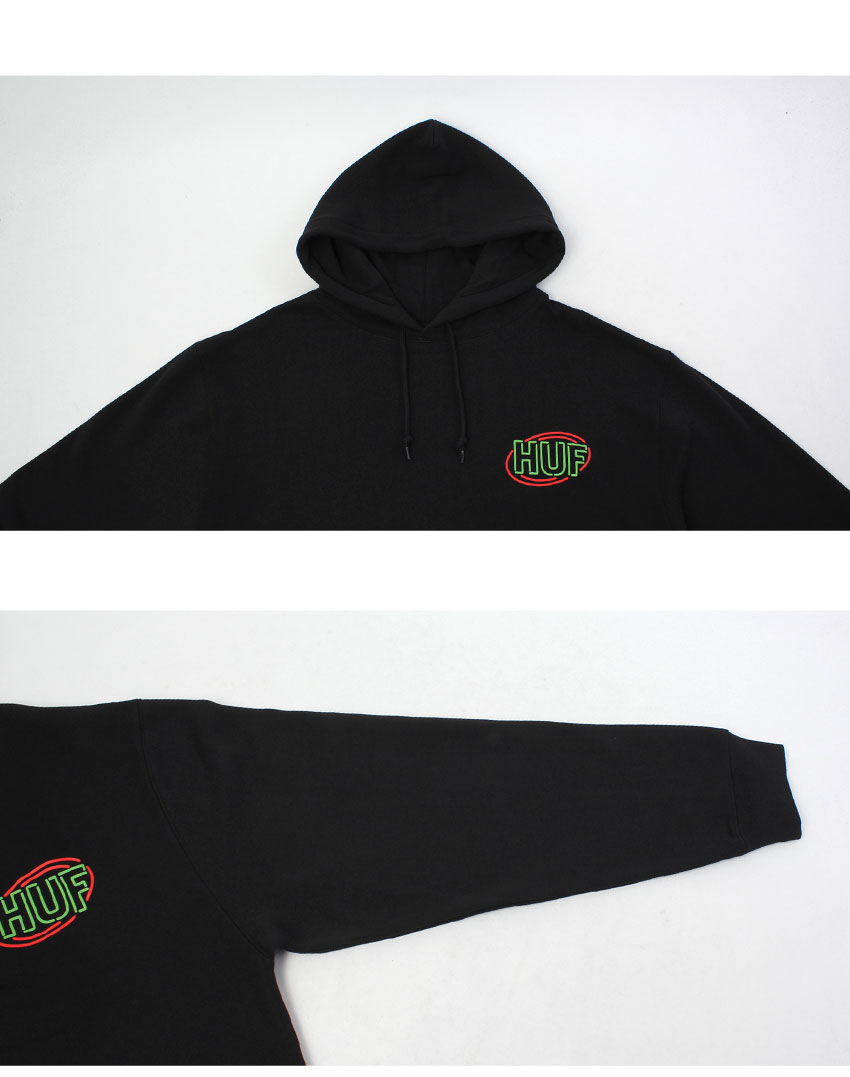 HUF（ハフ） パーカー メンズ PROMO HOODIE HUF PF00764 ブラック 黒
