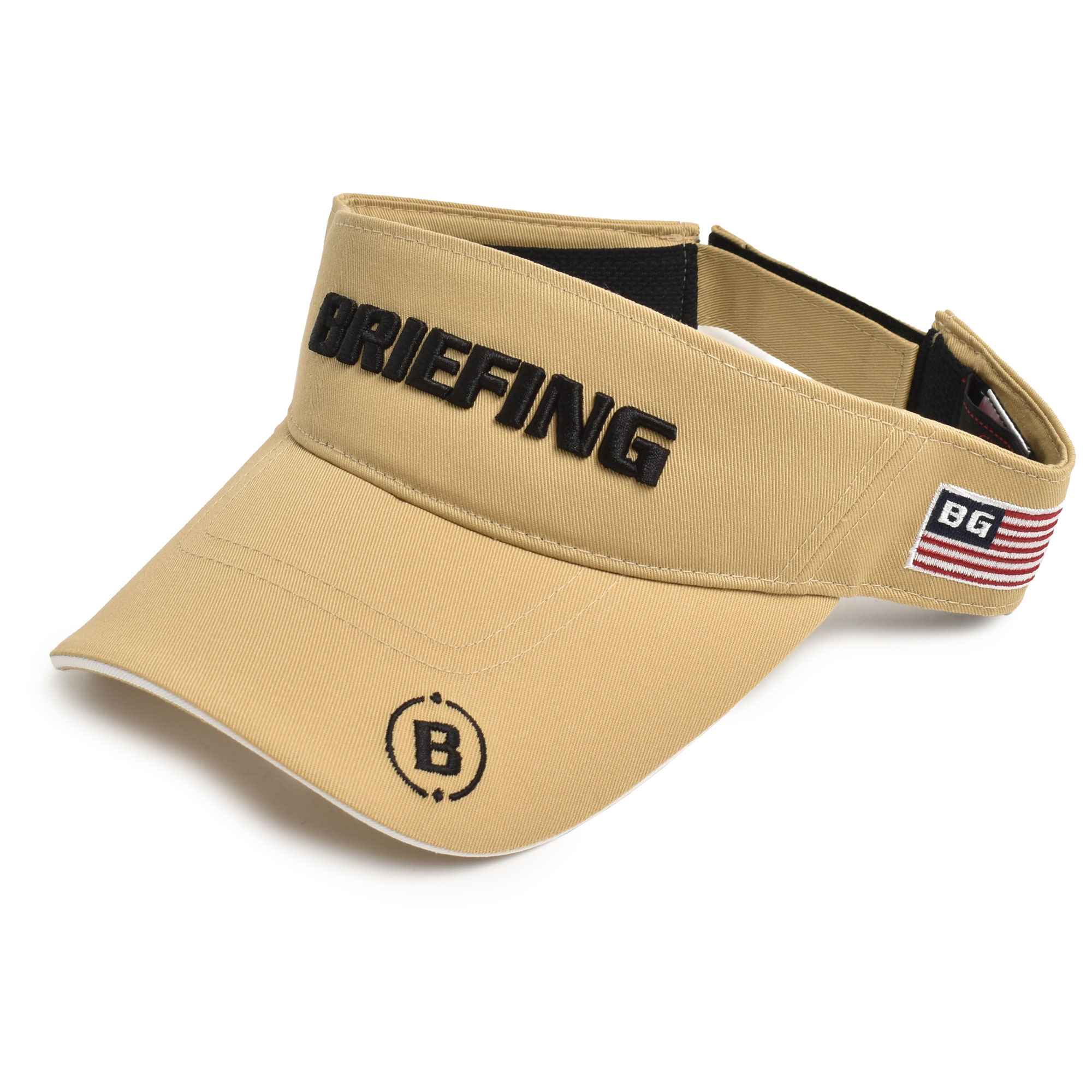 ブリーフィング 帽子 メンズ ベーシック バイザー BRIEFING BRG231M68 ホワイト 白 ブラック 黒 ベージュ ウエア バイザー ロゴ 父の日｜z-craft｜04