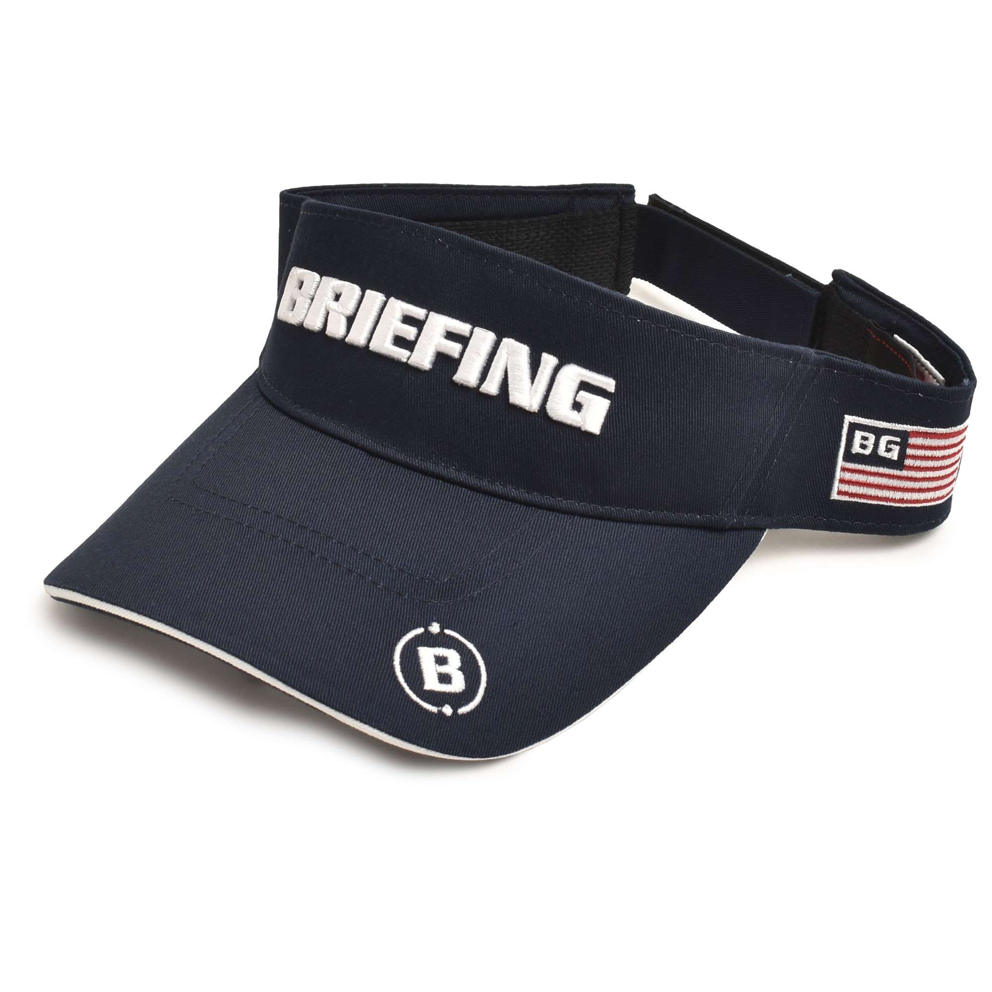 ブリーフィング 帽子 メンズ ベーシック バイザー BRIEFING BRG231M68 ホワイト ...