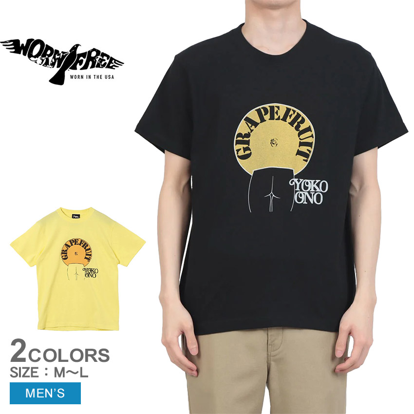 WORN FREE ウォーンフリー 半袖Tシャツ メンズ JOHN LENNON GRAPEFRUIT
