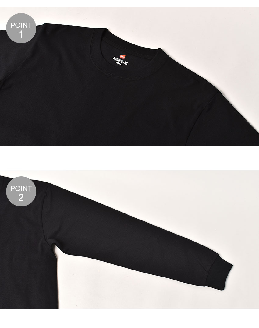 Hanes（ヘインズ） （ネコポス配送） 長袖Tシャツ メンズ BEEFY