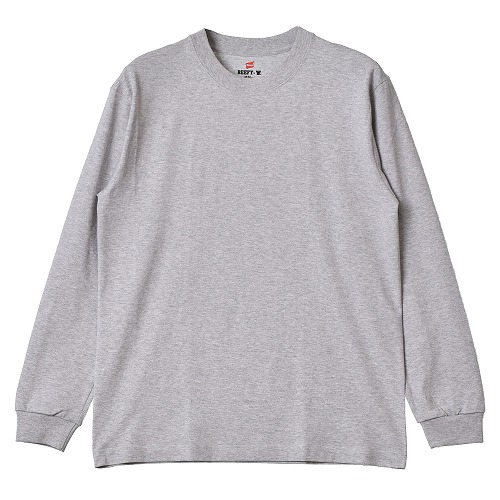 （ネコポス配送） ヘインズ 長袖Ｔシャツ メンズ BEEFY ロングスリーブTシャツ HANES H5186 ホワイト 白 グレー ネイビー ブラック 黒 トップス 爆買 | Hanes | 02