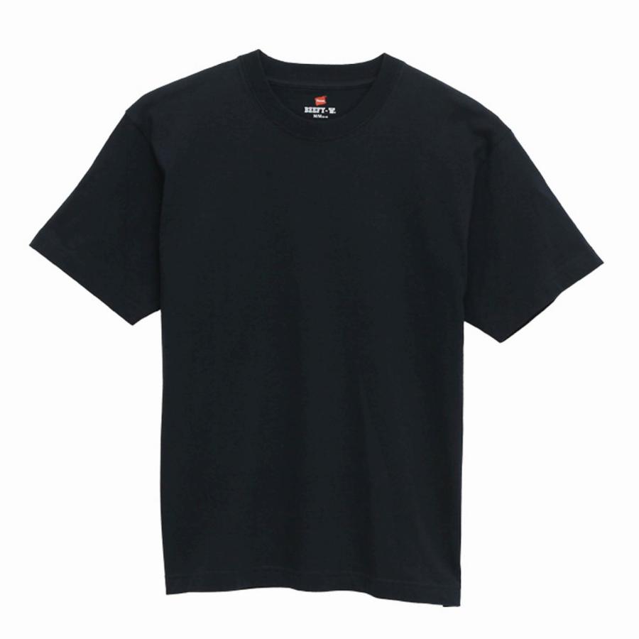 （ゆうパケット可） ヘインズ 半袖Tシャツ メンズ ビーフィーT Tシャツ HANES H5180 ブラック 黒 ホワイト 白 トップス インナー ショートスリーブ｜z-craft｜05