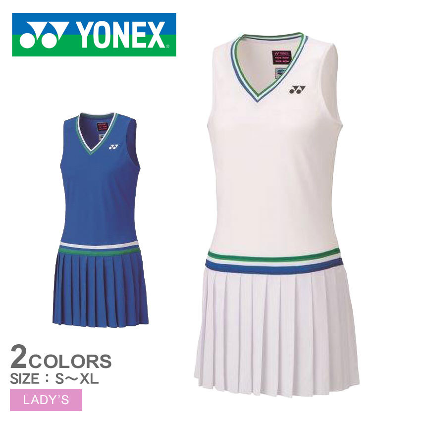 送料無料 ヨネックス ワンピース レディース 75TH ワンピース YONEX 20587A ホワイト 白 ブルー 青 バドミントンウェア テニスウェア  伸縮 : 2417-0004 : Z-CRAFT ヤフーショッピング店 - 通販 - Yahoo!ショッピング