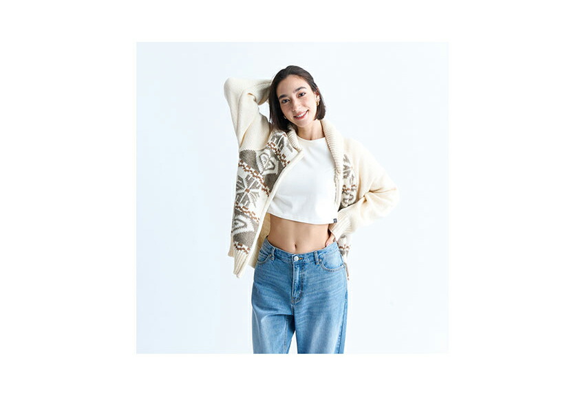 ロキシー カウチンニット レディース SINKING INTO YOUR CHAKRA ROXY RJK244021 ホワイト 白 グレー ウエア ニット カーディガン ROXY ロキシー カウチンニット レディース SINKING INTO YOUR
