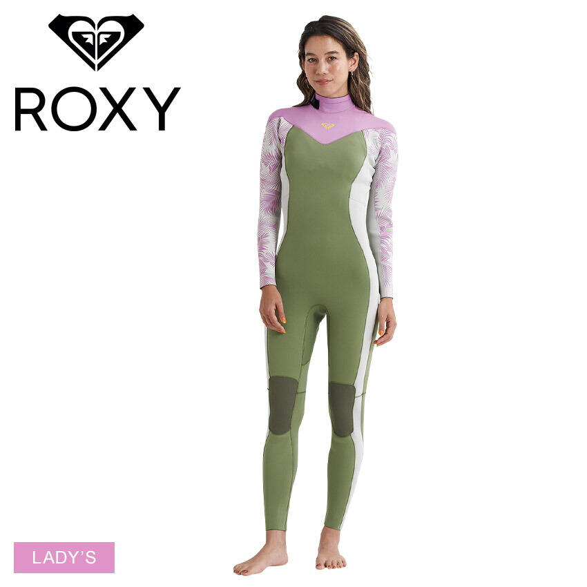 ROXY フルスーツ ブラック グレー グリーン　5mm Mサイズ ROXY（ロキシー） ウエットスーツ レディース 2/2 RISE BZ FULL