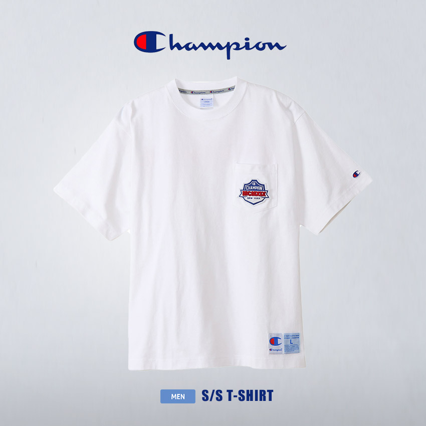 チャンピオン 半袖Tシャツ メンズ ショートスリーブTシャツ CHAMPION C3-X323 白 ...