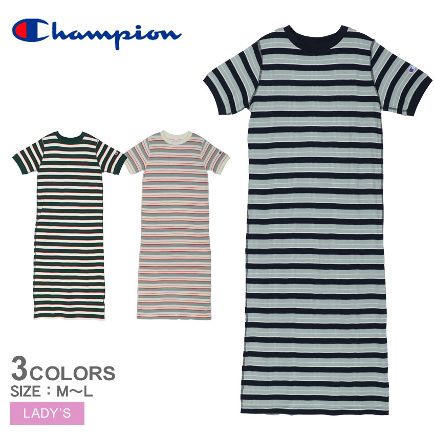 チャンピオン　ボーダーワンピース　Lサイズ Champion（チャンピオン） ワンピース 「Champion/チャンピオン