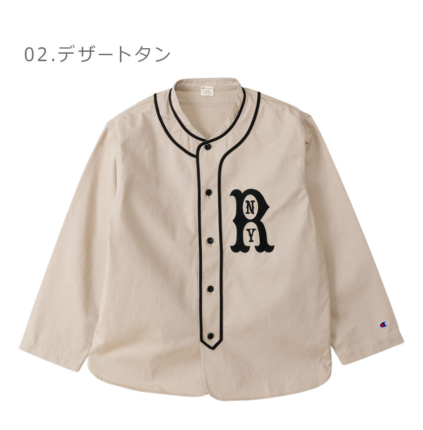 Champion（チャンピオン） 長袖シャツ メンズ ベースボールシャツ