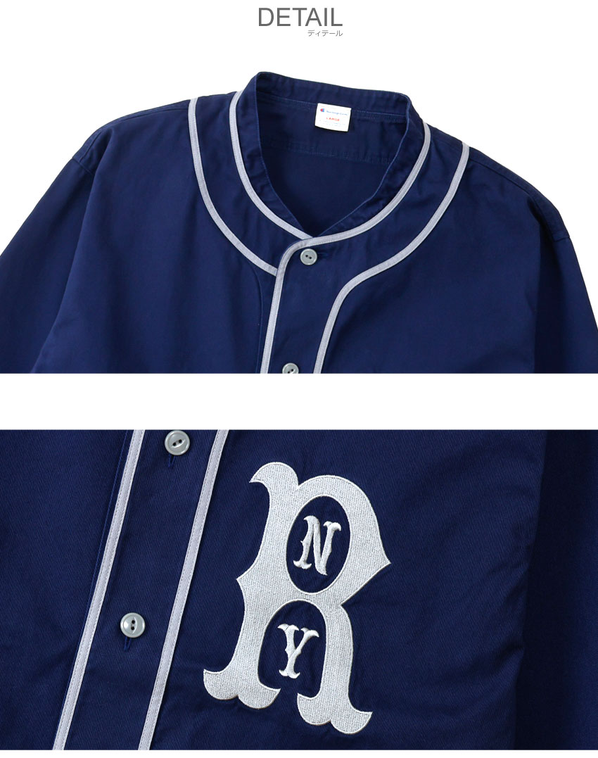 Champion（チャンピオン） 長袖シャツ メンズ ベースボールシャツ