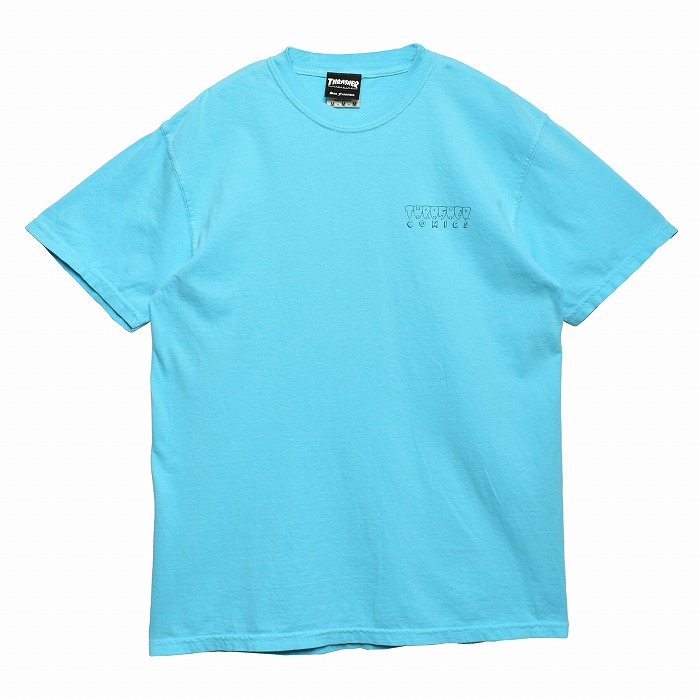 パラスパレス★ブルー★半袖★ tシャツ THRASHER スラッシャー 半袖Tシャツ メンズ COMIC PRINTS S／S