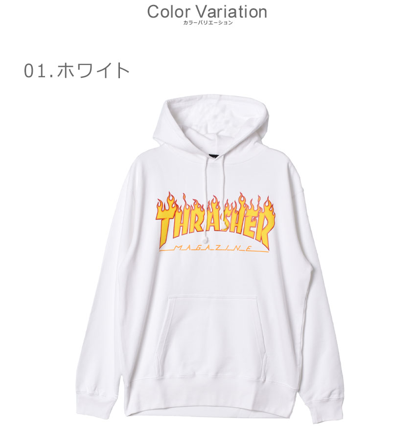 スラッシャー パーカー メンズ THRASHER TH95130 ホワイト 白 ブラック 黒 ロゴ ストリート スウェット スエット スケーター  ブランド フード カジュアル : 2437-0063 : Z-MALL ヤフーショッピング店 - 通販 - Yahoo!ショッピング