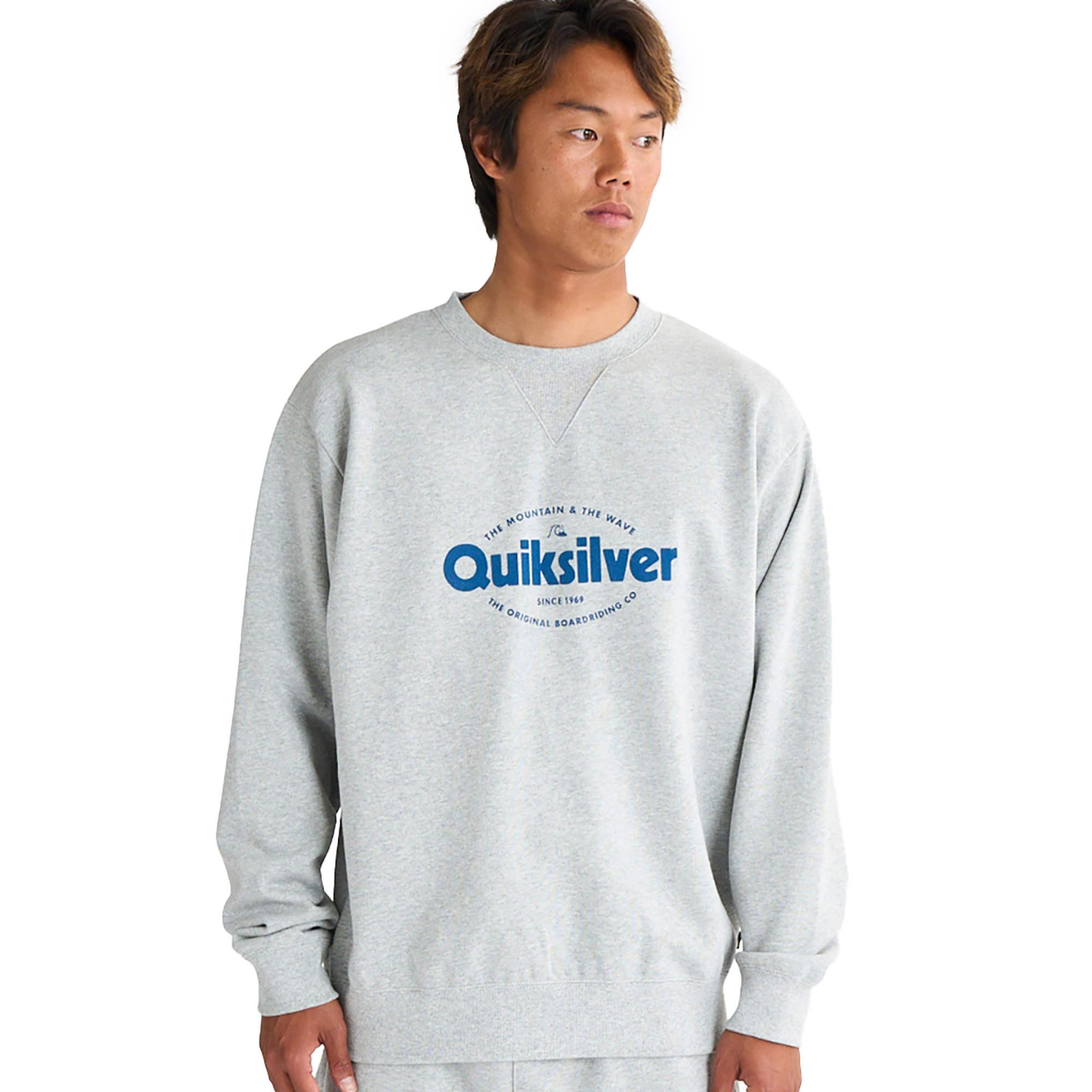 クイックシルバー スウェット メンズ SHAPE ALL DAY SWEAT CREW QUIKSILVER QPO251002 グレー ブラック 黒 プルオーバー ウエア | Quiksilver | 01