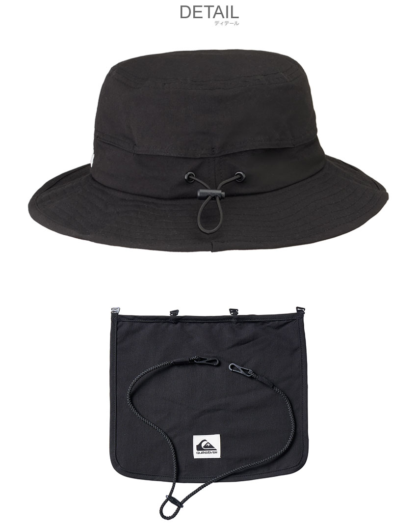 メンズウェア Cqh/Golf JUNGLE HAT GRAY Quiksilver クイックシルバー ハット メンズ WR UV WATER BEACH