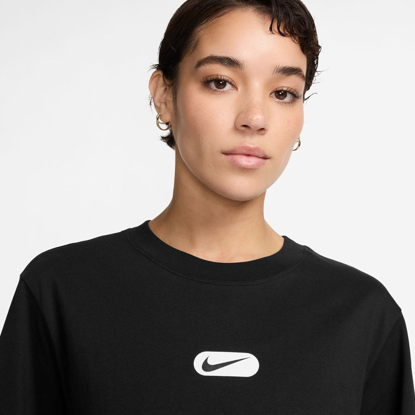 ナイキ NIKE レディース 半袖Tシャツ ナイキ ウィメンズ NSW クラブ S/S Tシャツ OC スウッシュ HQ1699010 （BLACK） ナイキ NIKE レディース 半袖Tシャツ ナイキ ウィメンズ NSW