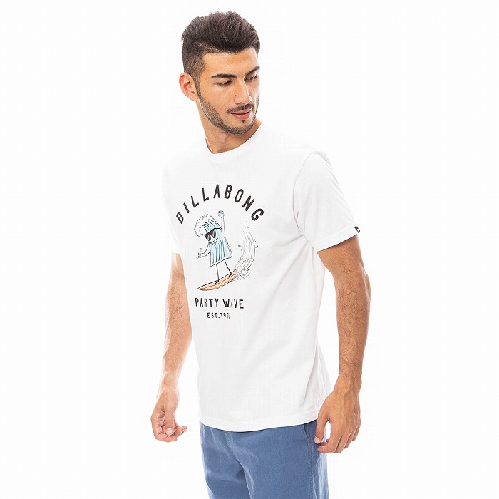 SALE （ゆうパケット可） ビラボン 半袖Tシャツ メンズ PARTY WAVE 半袖Tシャツ BILLABONG BD011236 グリーン 緑 オレンジ ホワイト 白 半袖 海 父の日｜z-craft｜04