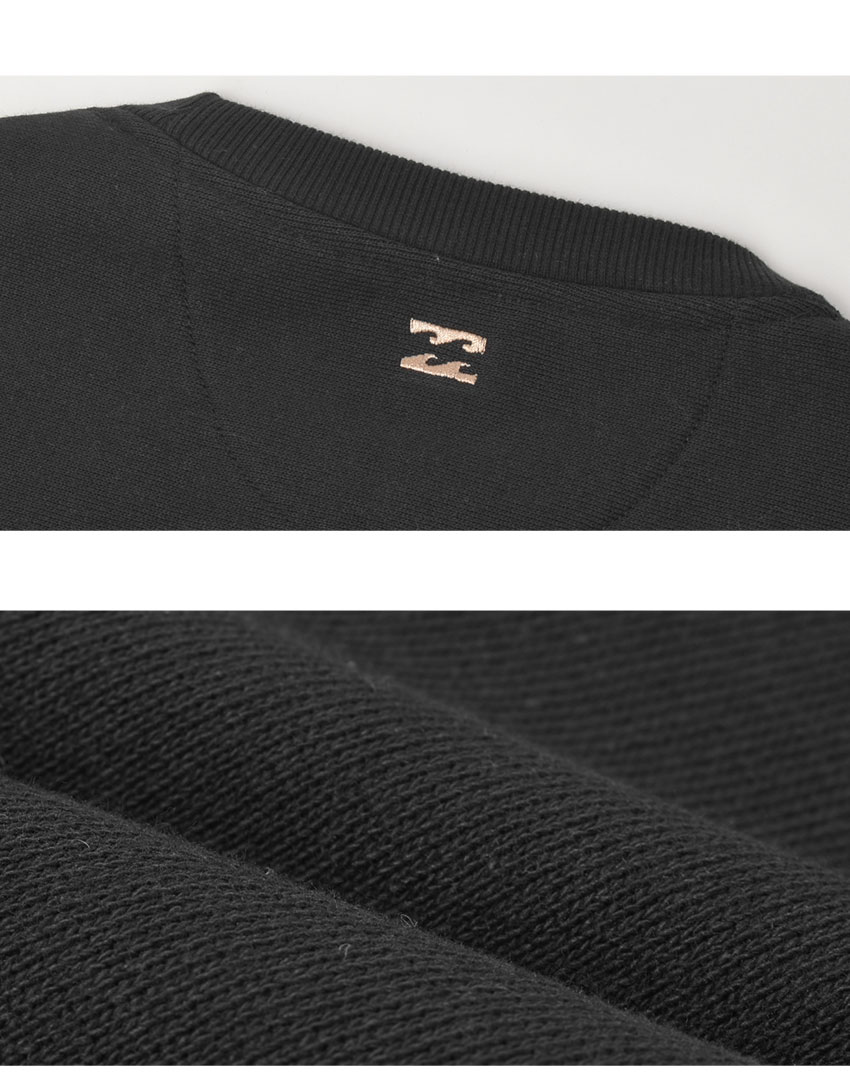 ビラボン トレーナー レディース BILLABONG BE014004 ブラック 黒 ホワイト 白 ウエア トップス スエット スウェット ブランド サーフ アウトドア シンプル BILLABONG ビラボン トレーナー レディース SIDE RIB HEAVY