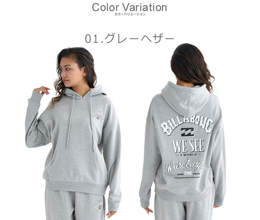 BILLABONG（ビラボン） プルオーバーパーカー レディース MESSAGE ARCH