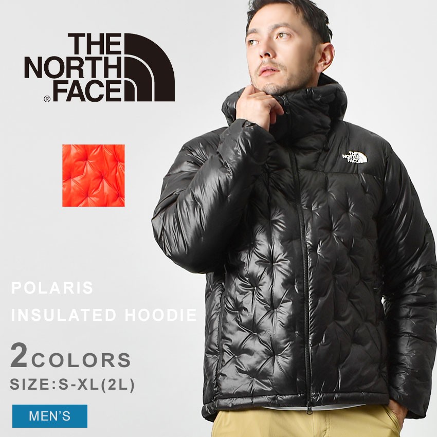 送料無料 ザ ノースフェイス アウター メンズ ポラリス インサレーテッド フーディー THE NORTH FACE NY82002 黒 オレンジ  上着 父の日